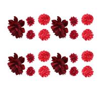 VALICLUD 20 Pièces Hanfu Floral Hair Clips Set Artificial Flower Hairpins For Traditional Chinese Costumes Handmade Vintage Style Hair Accessories For Festivals And Masquerade Parties
