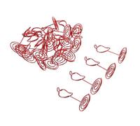VALICLUD 20 Pièces Lot de 20 Porte-Noms pour Tables Rouges en Fil de Fer, Supports de Cartes de 6,6 Cm pour Concours Culinaires et Décorations Mexicaines, Clips Porte-Cartes Polyvalents