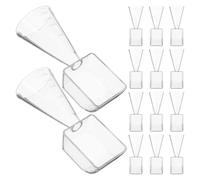 VALICLUD 20 Pièces Lot de 20 set de Cuillères Doseuses Plastiques Transparentes Graduées Multifonctions pour Masque Visage, Pâtisserie et Protéines, Cuillère Mesurette Précise pour Soins