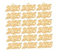 VALICLUD 20 Pièces Lot de Charms Pendentifs Numérotés Alliage de Zinc Doré Breloques DIY pour Bijoux Bracelets et Artisanales Durables et