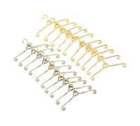 VALICLUD 20 pièces Mini Cintres Métal pour Poupée Porte-vêtements Maison de Poupée Supports Robustes pour Tenue Miniature Rangement Facile Décoration Mini Tenue