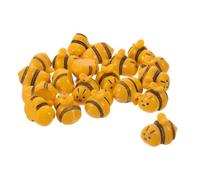 VALICLUD 20 Pièces Mini Figurines D’Abeilles en Résine, Décoratives | Dos Plat, Finition Réaliste Jaune, pour Loisirs Créatifs, Bases en Résine et Cadres Photo
