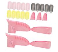 VALICLUD 20 Pièces Outil de suppression de l'armure clou pinces à ongle clip de colle dissolvant d' acrylique à en plastique gigogne clip plastique
