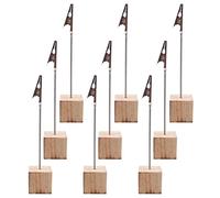 VALICLUD 20 pièces Support de Cartes de Visite avec Clips Lot pour Mariage et Décoration de Table Personnalisez Vos Cartes Base à Colorier Design Élégant
