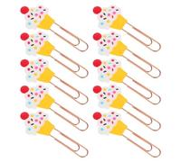 VALICLUD 20 Trombones de Bureau en Métal de Gâteau, Marque-pages en Papier de Fruits Adorables, Résistants la Déformation, Polyvalents pour Bureau et Espace de Travail