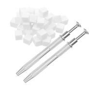 VALICLUD 200 Éponges à Ongles Blanches Miniatures pour Nail Art avec Porte-outil Préhenseur, Accessoires Manucure DIY pour Salon et Usage Domestique, Kit Polyvalent pour Application
