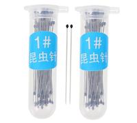 VALICLUD 200 pièces Aiguilles de Acier Inoxydable Épingles Entomologie Résistantes Corrosion Insectes Outils pour Dissection et Lot Flacons