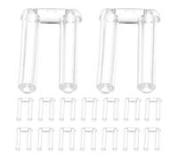 VALICLUD 200 Pièces Outil de Fixation pour Lunettes sans Monture, 200 Pièces Doubles Bouchons en Plastique 1,5X0,8X7 MM, Accessoires Porte-Lunettes Étanches Anti-Humidité, Compatible Kit de