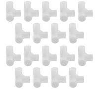 VALICLUD 20pcs Connecteurs de Garde-Robe en Plastique Blanc, 3 Voies, Diamètre 22mm, Design Polyvalent pour Accessoires de Rangement de Chaussures et Tringles de Placard, Stabilité Fiable