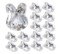 VALICLUD 20Pièces Charmes à Ongles Forme de Lapin Décoration Éblouissante pour Accessoire de Nail Art pour Salon et Usage Personnel