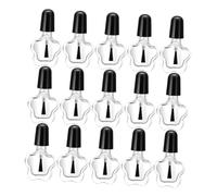 VALICLUD 20pièces Flacons De Vernis à Ongles Verre Transparent Anti-fuite Pour Voyages Salons Et Usage Domestique Design Pentagonal Ergonomique