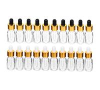 VALICLUD 20pièces Lot de Flacons Compte-gouttes Verre pour Huiles Essentielles et Liquides Aromathérapie Compte-gouttes Portables Voyage avec Couvercle Étanche