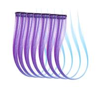 VALICLUD 20pièces Mèches Violettes Bleu Ciel Extensions Cheveux Clips Postiche Mèches
