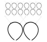 VALICLUD 20pièces Serre-têtes à Ressort Lot de Bandeaux DIY Cheveux Accessoires Coiffure Noir Fait Main Tenue Impeccable
