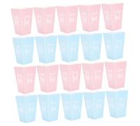 VALICLUD 24 pièces Boîtes Popcorn Papier pour Fête Gender Reveal Conteneurs Thématiques Bleu et Rose Boîtes Snacks Sécurisées pour Événements Spéciaux