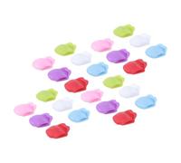 VALICLUD 24 pièces Lot de Marqueurs Réutilisables pour Verres à Vin Silicone Forme de Langue Étiquettes Colorées pour Identifier et Décorer les Verres Lors de Fêtes
