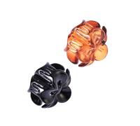 VALICLUD 24 pièces Lot de Pinces à Cheveux Mini Creuses Plastique Clips Griffes Octopus Classiques Résistants et Ajustables Accessoires Coiffure pour Femmes et Filles Noir et Marron