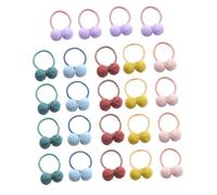 VALICLUD 24pièces Élastiques à Cheveux à Pompons Pour Garçon Fille Accessoires Pour Cheveux Bandeaux Et Anneaux Élastiques Lot