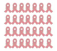 VALICLUD 24pièces Lot de Badges Ruban Rose Broche de Sensibilisation Alliage de Zinc à Accrocher sur Vêtements Sacs à Dos et Chapeaux pour Soutenir la Cause le Cancer du Sein
