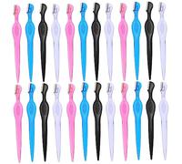 VALICLUD 24pièces Lot De Lames De Rasoirs à Sourcils Inoxydables Pour Épilation Précise Outils De Coiffage Facial Pour Hommes Et Femmes Trousse De Rasage Et Sécurisée Avec Protège-lames