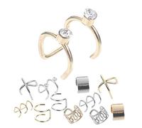 VALICLUD 24pièces Manchette Oreille Dorée Sans Piercing Boucles Oreilles Pour Femmes Adolescentes De Clips Variés