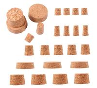 VALICLUD 25 Pièces Bouchons Liège Assortiment Liège Alimentaire Bouchons Bouteille Vin et Ensemble Étanche pour Maison et Restaurant