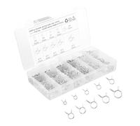 VALICLUD 250 pièces Kit Colliers de Serrage à Ressort pour Tuyaux Pinces Durite Silicone Flexibles et Robustes pour Carburant et Eau Assortiment Ømm pour Auto Industrie et Agriculture