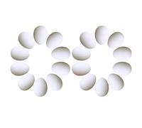 VALICLUD 29 Pièces Œufs Artificiels en Plastique Solide Blanc pour Pigeons, Aspect Réaliste, Forme Ovoïde, pour Élevage et Accessoires de Scène
