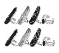 VALICLUD 2ensembles Bague Ongle Rétro à Motif Irrégulier Réglable Style Punk Décoration Ongles