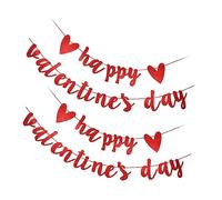 VALICLUD 2ensembles Bannière De Saint-valentin De Fanions Décoratifs Pour Fête Décoration De Saint-valentin Happy Valentine's Day Et Réutilisable