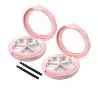 VALICLUD 2ensembles Coffret à Lèvres Rechargeable avec Plateau de Mélange et Miroir Boîte de Sous-emballage pour Blush et Fards à Paupières