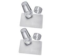 VALICLUD 2ensembles Kit Outils de Beauté pour Ongles Accessoires de Nail Art Outils de Manucure et Fournitures Tampons avec Couvercle Raclettes