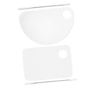 VALICLUD 2ensembles Palette De Maquillage Acrylique Transparent Plateau De Mélange Pour Fards à Paupières Et Fond De Teint Avec Spatule Lot