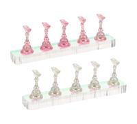 VALICLUD 2ensembles Présentoirs Pour Ongles Artificiels De Supports Pour Nail Art Présentoirs Acrylique Avec Bases