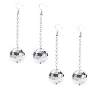 VALICLUD 2paires Boucles Oreilles Disco Accessoires De Fête Pendentifs Dangle Élégants Pour Célébrations Et Séances Photos