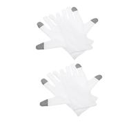 VALICLUD 2paires Gants Coton Réutilisables Pour Sèches Avec Hydratante Intégrée Gants De Soin Pour Sommeil Et Utilisation Tactile Lot