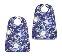 VALICLUD 2pcs Bavoirs Imperméables pour Adultes et Personnes Âgées en Polyester, Grosse Surface de Couverture et Résistant à L'huile, pour Repas et Soins Quotidiens