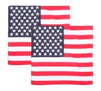 VALICLUD 2pcs Foulard Bandana à Motif Drapeau Américain en Polyester, Taille Polyvalente et Design Chic, pour Fêtes du 4 Juillet et Vacances