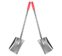 VALICLUD 2pcs Pelle à Cendres pour Cheminée Long Manche en Fer Robuste et Plastique Léger, Outil de Jardinage Pratique pour Creuser la Terre et Nettoyer Cuisine