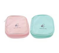 VALICLUD 2pcs Pochette Remède Voyage Portable, Trousse de Premiers Secours en Tissu Oxford Fermeture Éclair, Design Compact et Complètement Ouvert pour Paquet à Main