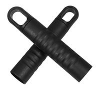 VALICLUD 2pcs Poignée de Balai et Accessoires de Remplacement pour Balai Serpillère Noir, Plastique Antidérapant Trou Suspendre, Compatible Polyvalent pour Nettoyage