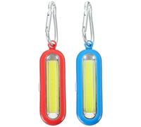 VALICLUD 2pcs Porte-clés Lumineux Mini Lampe Torche D'escalade en Plastique et Métal, Léger et Robuste, Boucle de Montagne, pour Soirées Nocturnes en Extérieur