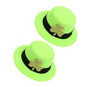 VALICLUD 2Pcs St. Patricks Day Tops Hat Hairpins Leprechaun Hat Festival Hearthred