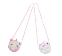 VALICLUD 2pièces à Bandoulière Peluche Licorne Pochettes à Cartoon pour Voyage Et Activités Extérieures