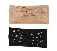 VALICLUD 2pièces Bandeau Élastique Perles Couvre-chef Bandeau Pour Cheveux Accessoire Et Compact Pour Décoration