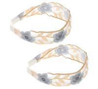 VALICLUD 2pièces Bandeaux Floraux Brodés Dentelle Accessoires De Spa Soins Visage Pour Lavage Visage Et Enseignantes