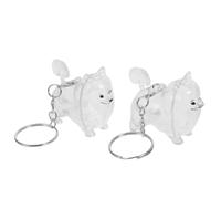 VALICLUD 2pièces Boîte Souvenir pour Poils Animaux Porte-clés Transparent Forme de Chien Rangement pour Poils de Chien et Chat