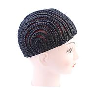 VALICLUD 2pièces Bonnet Perruque Crochet Noir Élastique Casquette Tresse Cornrow Confortable Adapté Pour Confection Perruques Tressées