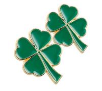 VALICLUD 2pièces Broche Émail Quatre Clover Broches Shamrock Pour Femmes Épingles Irlandaises Chanceuses Pour Mariage Anniversaire Et Fête Bijoux Décoratifs