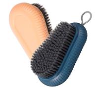 VALICLUD 2pièces Brosse à Linge Détachante Pour Vêtements Chaussures Nettoyage Mousse Abondante Douce Poils Denses Anneau De Suspension Multi-usages Carrelage Cuisine Salle De Bain